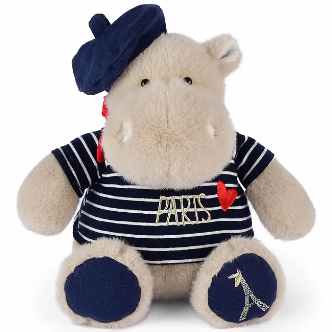 Doudou et Compagnie Peluche Hippopotame avec Béret et Marinière