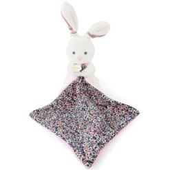 Doudou et Compagnie Peluche Lapin avec son Doudou Boh'aime - Rose