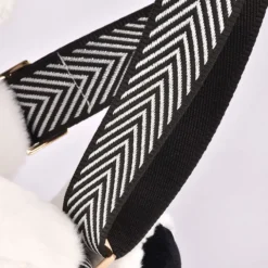 Doudou et Compagnie Sac Doudou Bandoulière - Chien Noir et Blanc