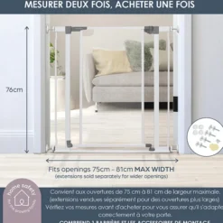 Dreambaby Barrière de Sécurité Clear Panel - Blanc