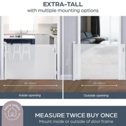 Dreambaby Barrière de Sécurité Rétractable Extra-haute - Blanc