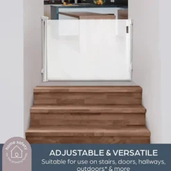 Dreambaby Barrière de Sécurité Rétractable Extra-haute - Blanc