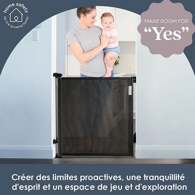 Dreambaby Barrière de Sécurité Rétractable Extra-haute - Noir
