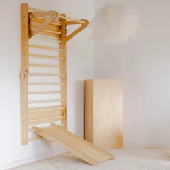 Duck Woodworks Echelle d'Escalade avec Toboggan - Naturel