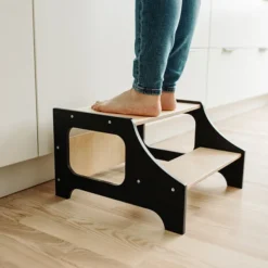 Duck Woodworks Escabeau en Bouleau - Noir
