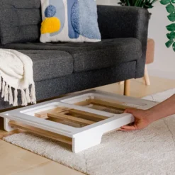 Duck Woodworks Table de Jeux Sensorielle - Blanc