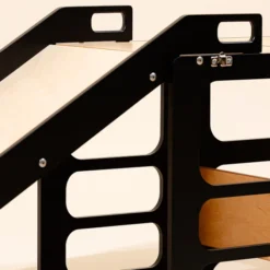 Duck Woodworks Tour de Cuisine Pliable en Bouleau avec Toboggan - Noir