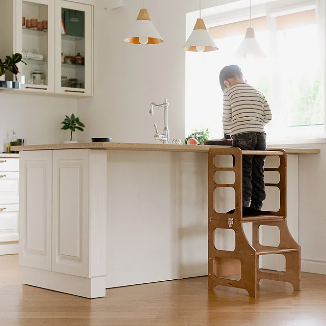 Duck Woodworks Tour de Cuisine Pliable en Bouleau - Naturel