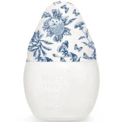 Elhée Biberon BibRond Toile de Jouy Bleu - 150 ml
