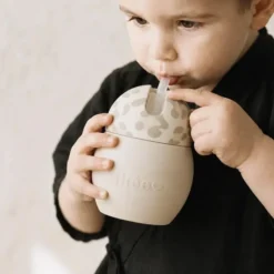 Elhée Tasse avec Paille Lestée Coconut Graouu Sand - 240 ml
