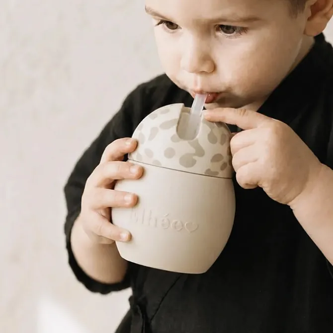 Elhée Tasse avec Paille Lestée Coconut Graouu Sand - 240 ml