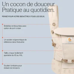 Ergobaby Porte-bébé Adapt SoftFlex Mesh - Noir Onyx