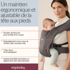 Ergobaby Porte-Bébé Embrace Soft Knit - Gris Clair