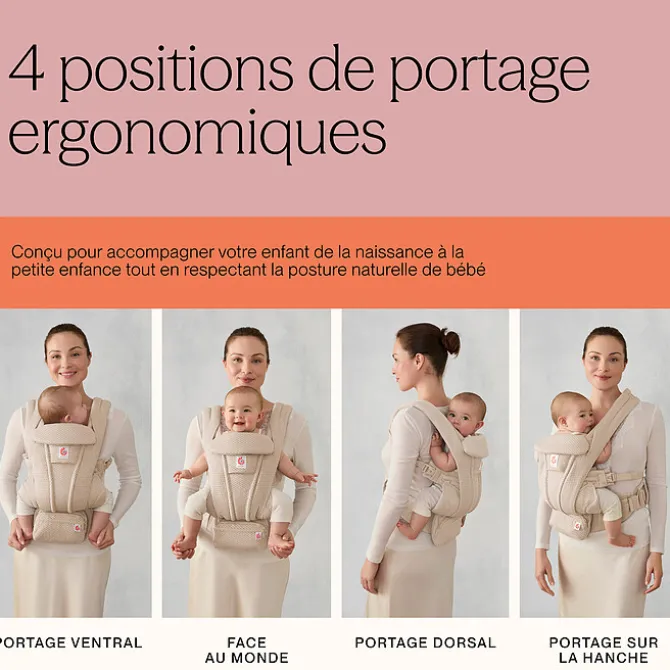 Ergobaby Porte-bébe Omni Deluxe Mesh - Naturel