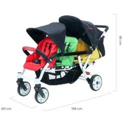 Familidoo Poussette 3 Places Lidoo H3E + Ergondrive