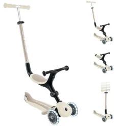 Globber Trottinette Evolutive Go Up Active Lights Ecologic - Noix de Coco
