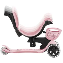 Globber Trottinette Evolutive Go Up Baby 360 Lights - Rose Pastel