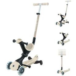 Globber Trottinette Evolutive Go Up Deluxe Light Eco 360 - Taupe