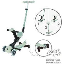 Globber Trottinette Evolutive Go Up Deluxe Light Eco 360 - Pistache