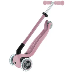 Globber Trottinette Evolutive Go Up Active Lights Ecologic - Framboise