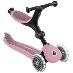 Globber Trottinette Evolutive Go Up Active Lights Ecologic - Framboise