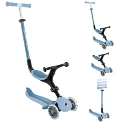 Globber Trottinette Evolutive Go Up Active Lights Ecologic - Myrtille