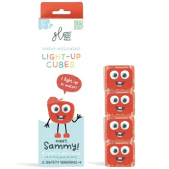 Glo Pals Lot de 4 Cubes Lumineux - Sammy Rouge