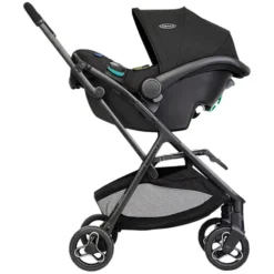 Graco Poussette Duo Myavo et Siège Auto SnugLite - Midnight Black