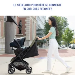 Graco Poussette Duo Myavo et Siège Auto SnugLite - Midnight Black