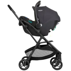 Graco Poussette Trio Myavo Siège Auto SnugLite et Nacelle Myavo - Midnight Black