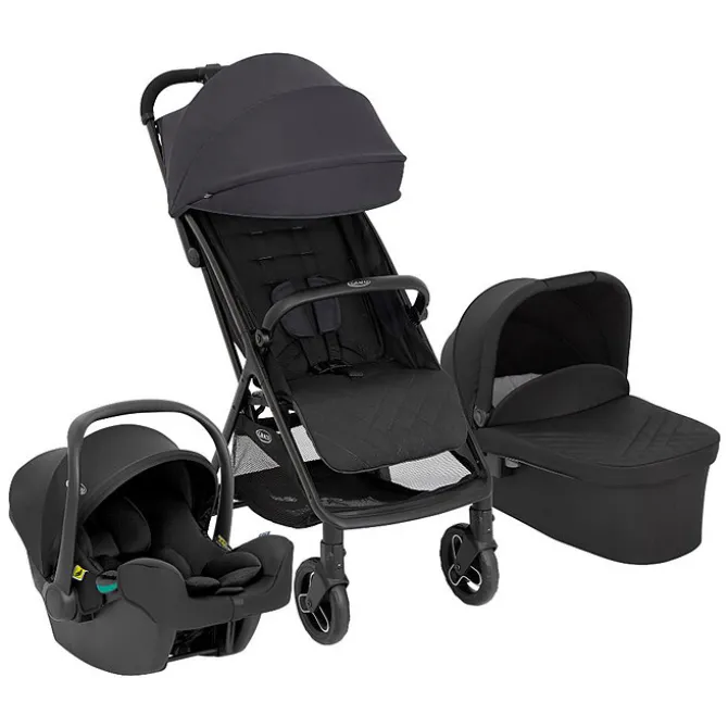 Graco Poussette Trio Myavo Siège Auto SnugLite et Nacelle Myavo - Midnight Black