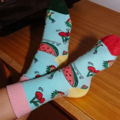 Hello Hossy Lot de 3 Paires de Chaussettes Food - 24/26