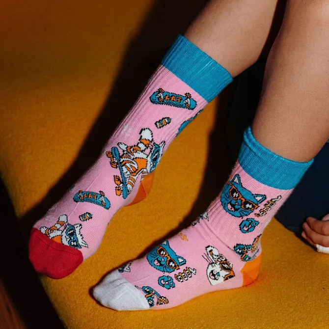 Hello Hossy Lot de 3 Paires de Chaussettes Cats - 22/24