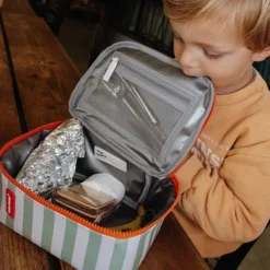 Hello Hossy Lunch Bag - Green Stripes