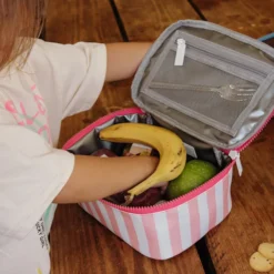 Hello Hossy Lunch Bag - Pink Stripes