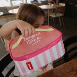Hello Hossy Lunch Bag - Pink Stripes