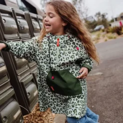 Hello Hossy Poncho de Pluie Green Leopard - 4/6 Ans