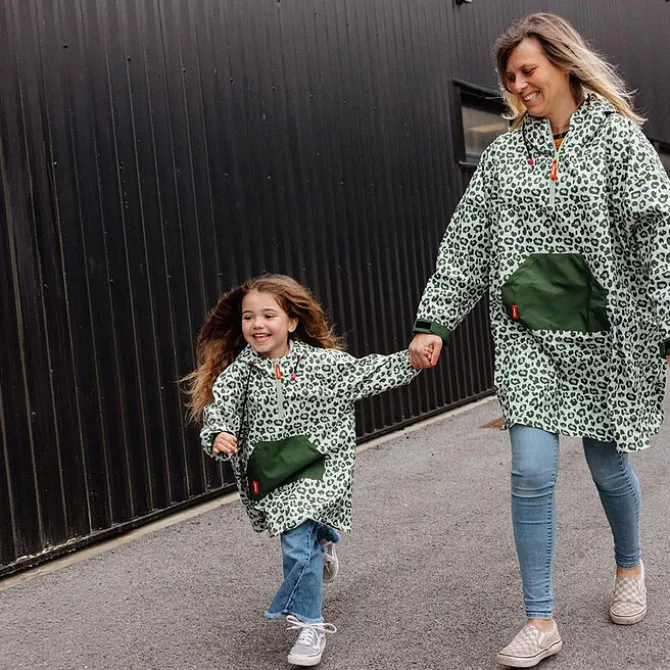 Hello Hossy Poncho de Pluie Green Leopard - 4/6 Ans