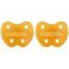 HEVEA Lot de 2 Tétines Rondes Couronnes Natural - 0/3 Mois
