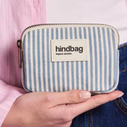 Hindbag Porte-monnaie Lili Riviera - Rayures Bleu