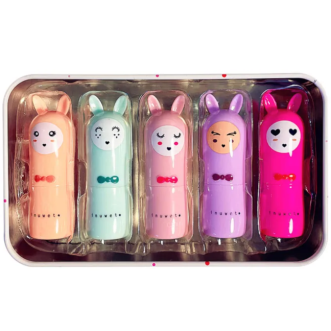inuwet Coffret de 5 Baumes à Lèvres Delux Rainbow