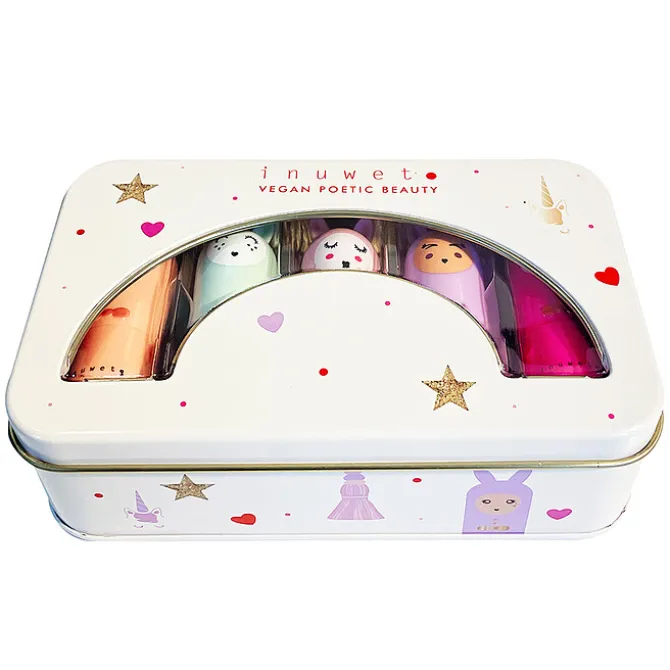 inuwet Coffret de 5 Baumes à Lèvres Delux Rainbow