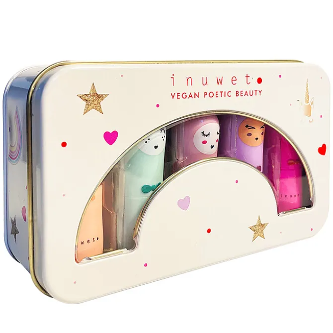 inuwet Coffret de 5 Baumes à Lèvres Delux Rainbow