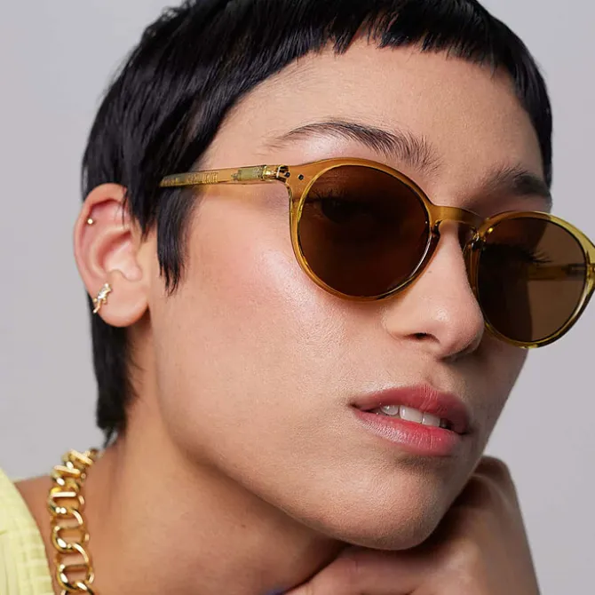 IZIPIZI Lunettes de Soleil Adulte #D - Golden Green