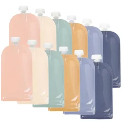 Jané Lot de 12 Sachets Alimentaires Réutilisables - 200 ml