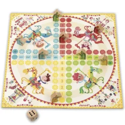 Janod Jeu Duo Petits Chevaux et Dames
