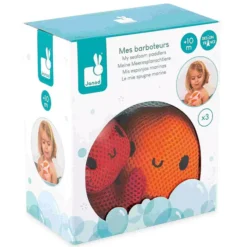 Janod Lot de 3 Eponges de Bain Animaux Marins