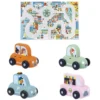 Janod Pack Tapis Ville et 4 Voitures - Cross Roads
