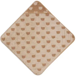 Jollein Cape de Bain Eponge Jacquard - Teddy Bear Biscuit
