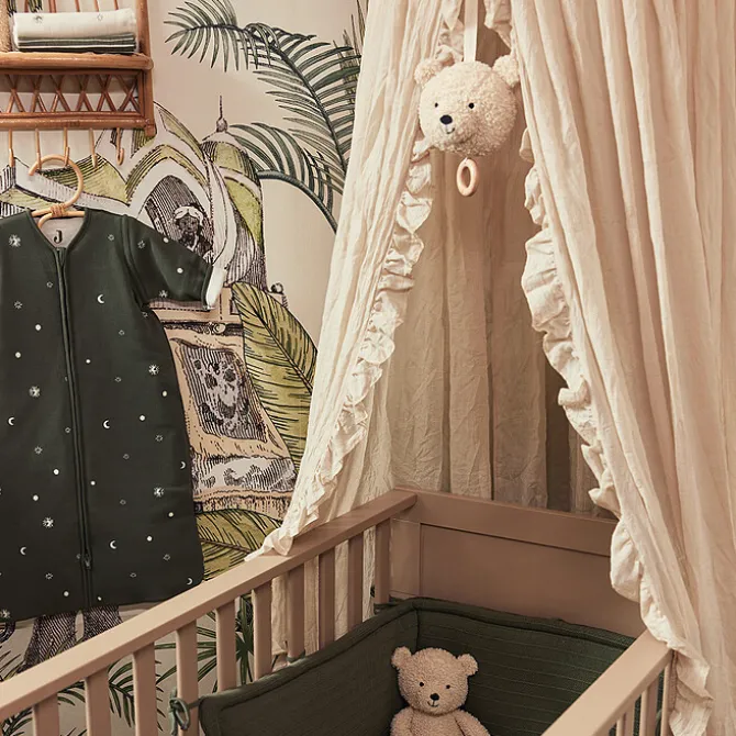 Jollein Ciel de Lit Leaf Ruffle Nougat - 245 cm